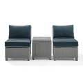 Classic Accessories Bradenton Outdoor Wicker Chair Set, Navy - 3 Piece VE2453188